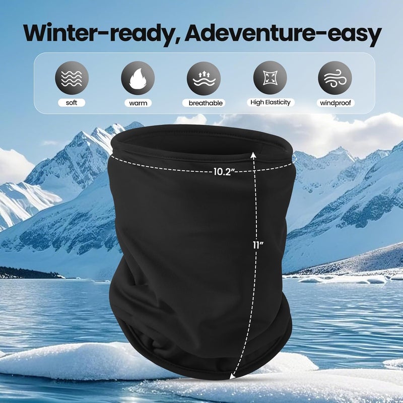 Beehow Store Neck Gaiter Windproof Winter Ski Mask Face Scarf for Men Women Fleece Lining for Skiing Hiking Running Motorcycling - Image 4
